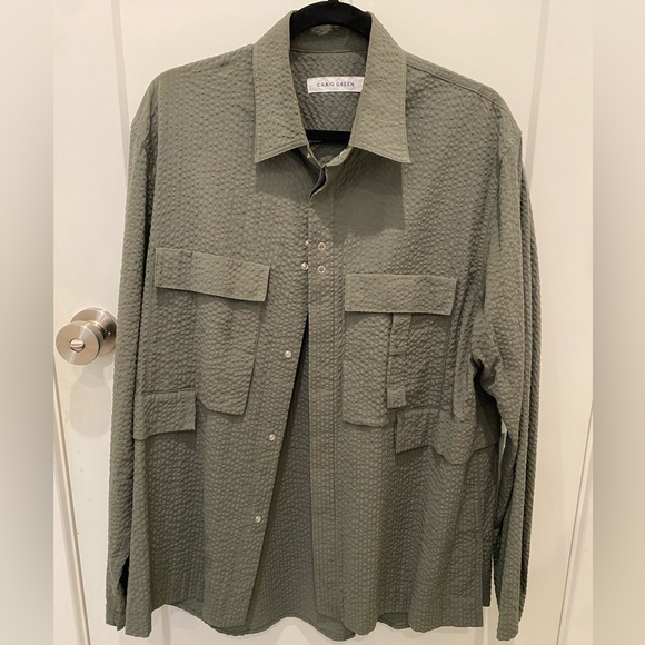 CRAIG GREEN Men’s long sleeve green, size XL, good condition 💯 cotton - Picture 1 of 8